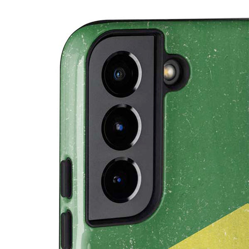 Brazil Flag Distressed Galaxy S22 Plus Pro Case